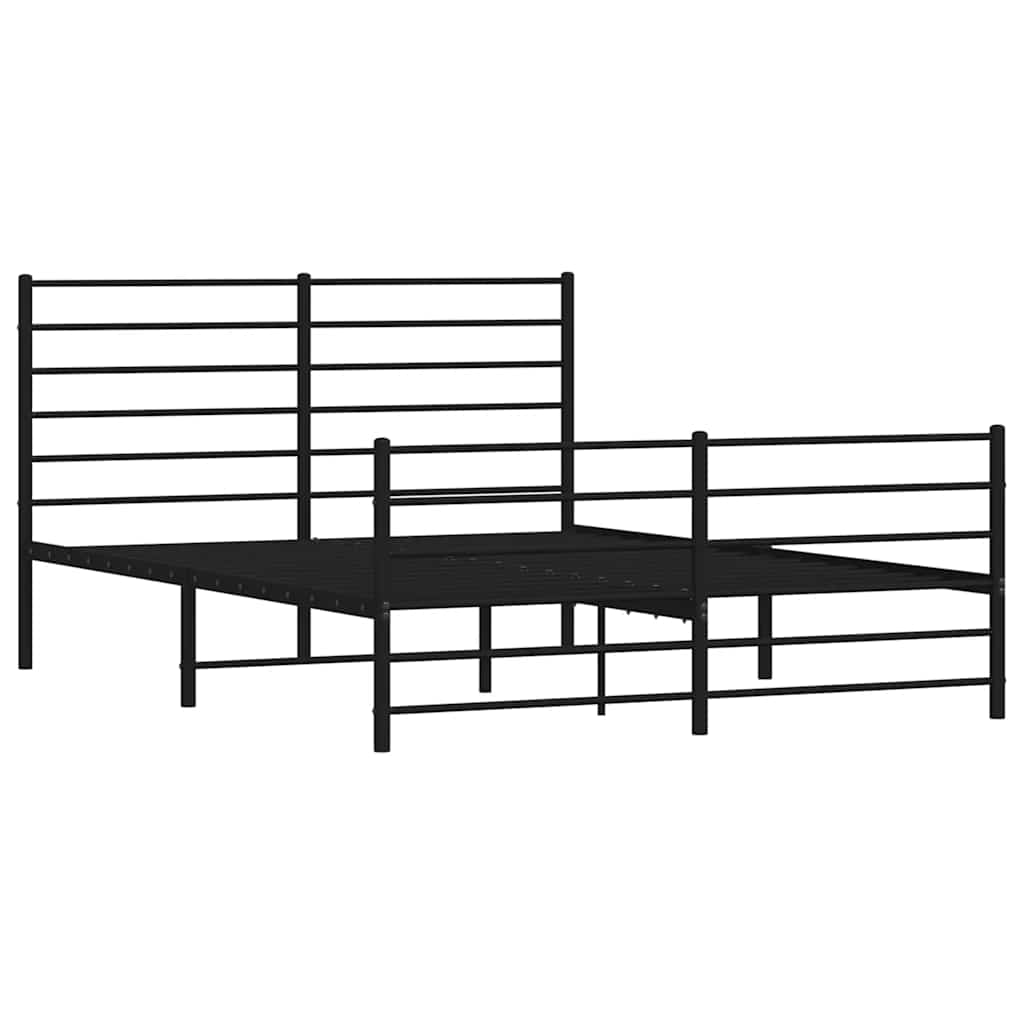 8720845787721_g_en_hd_2 vidaXL Metal Bed Frame without Mattress with Footboard Black 135x190 cm - Image 4