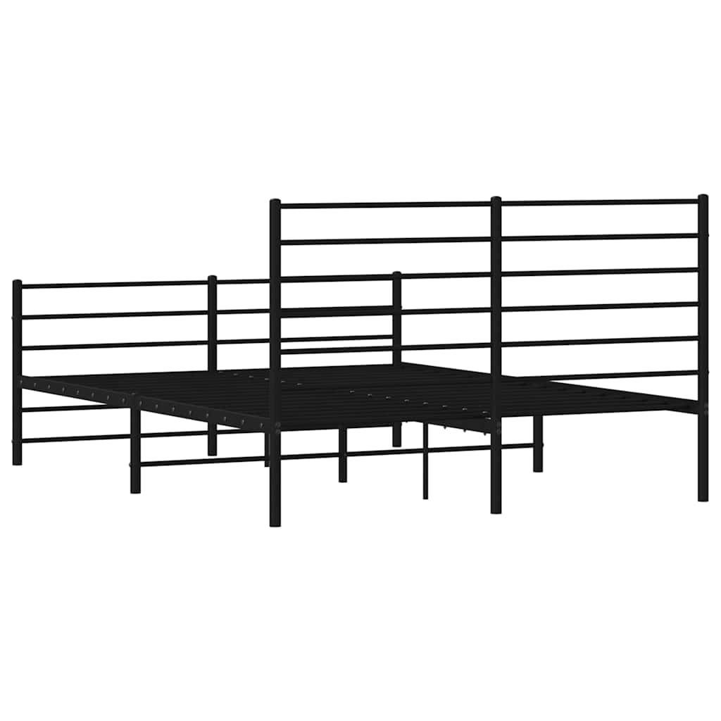8720845787721_g_en_hd_6 vidaXL Metal Bed Frame without Mattress with Footboard Black 135x190 cm - Image 8