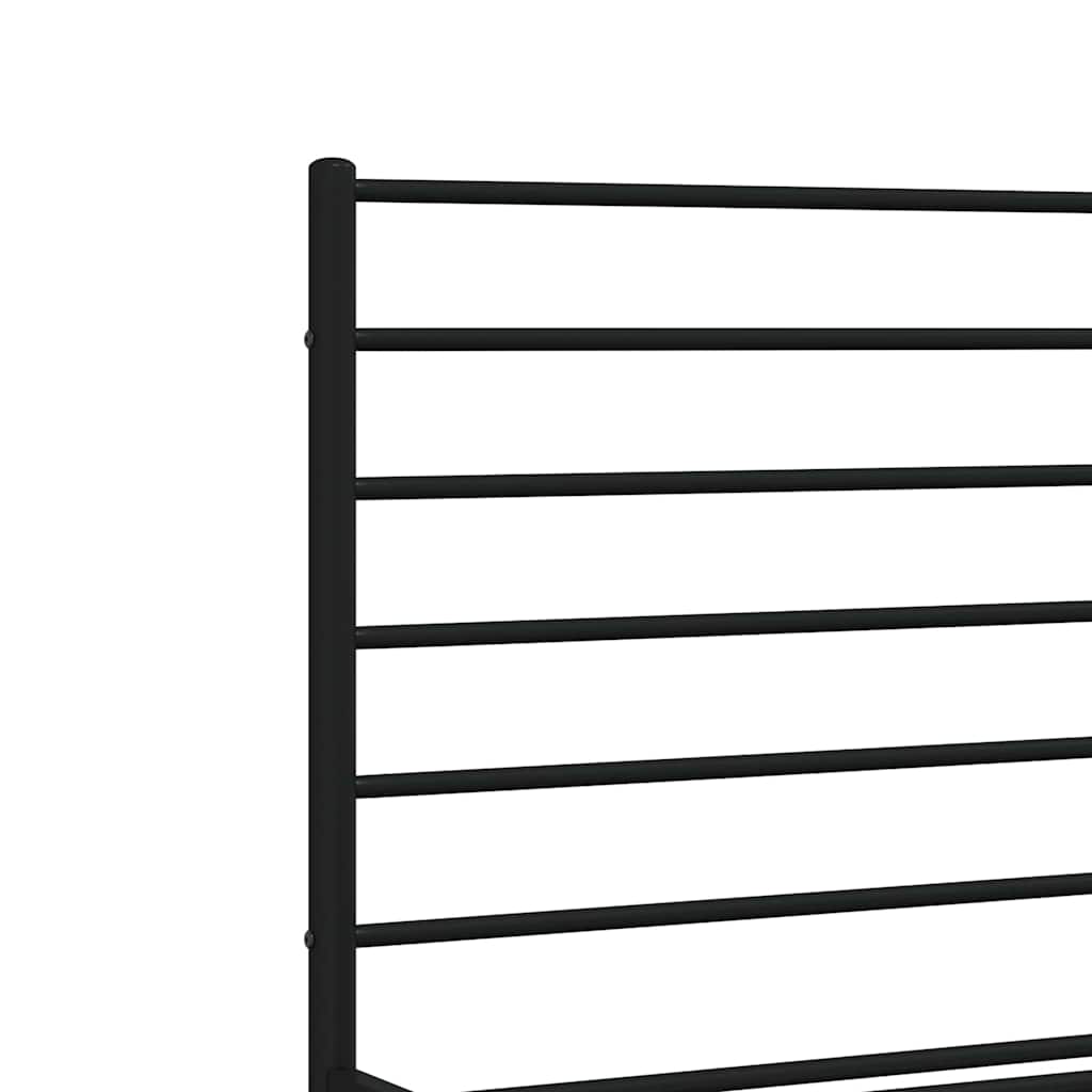 8720845787721_g_en_hd_7 vidaXL Metal Bed Frame without Mattress with Footboard Black 135x190 cm - Image 9