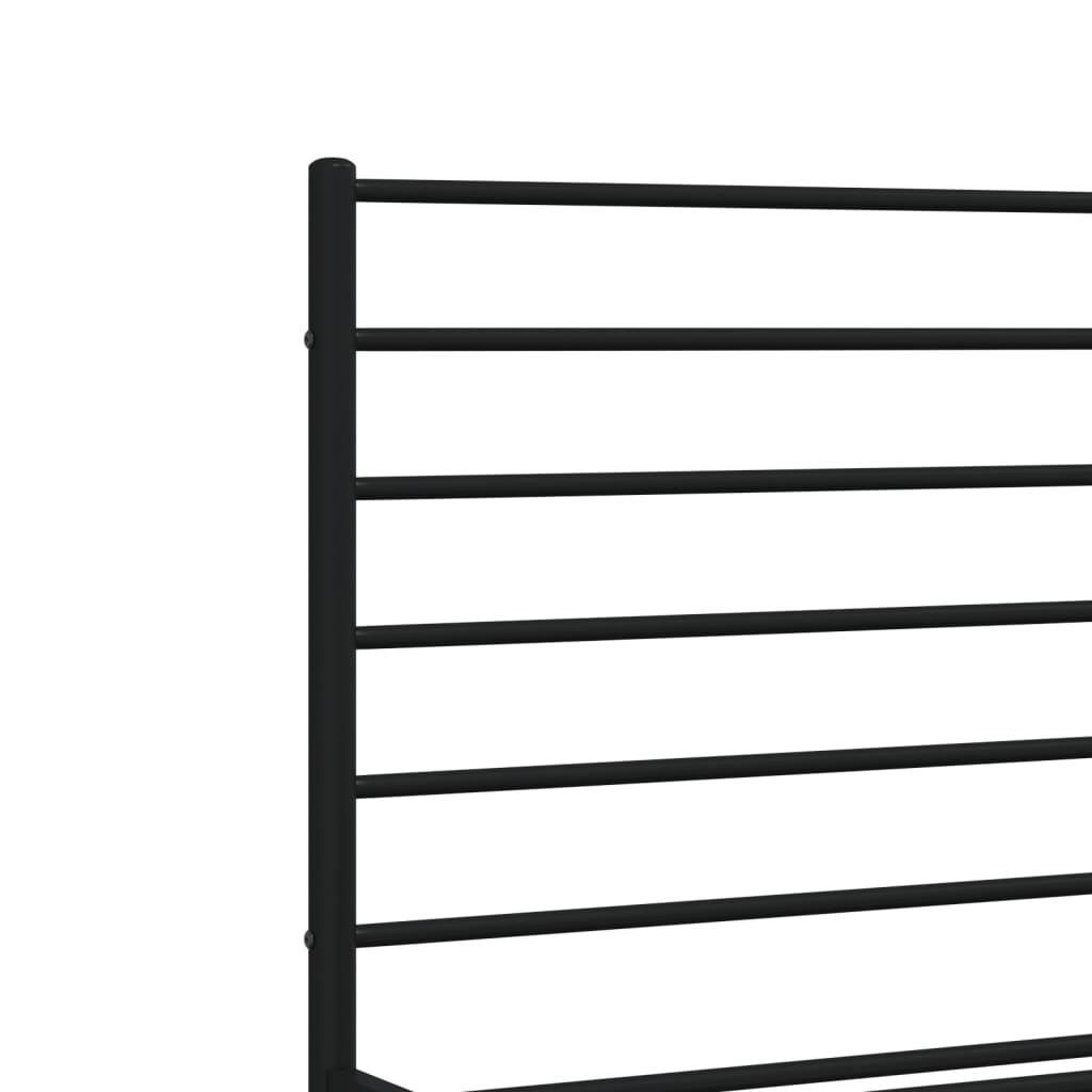 8720845787776_g_en_hd_7 vidaXL Metal Bed Frame without Mattress with Footboard Black 183x203 cm King - Image 9