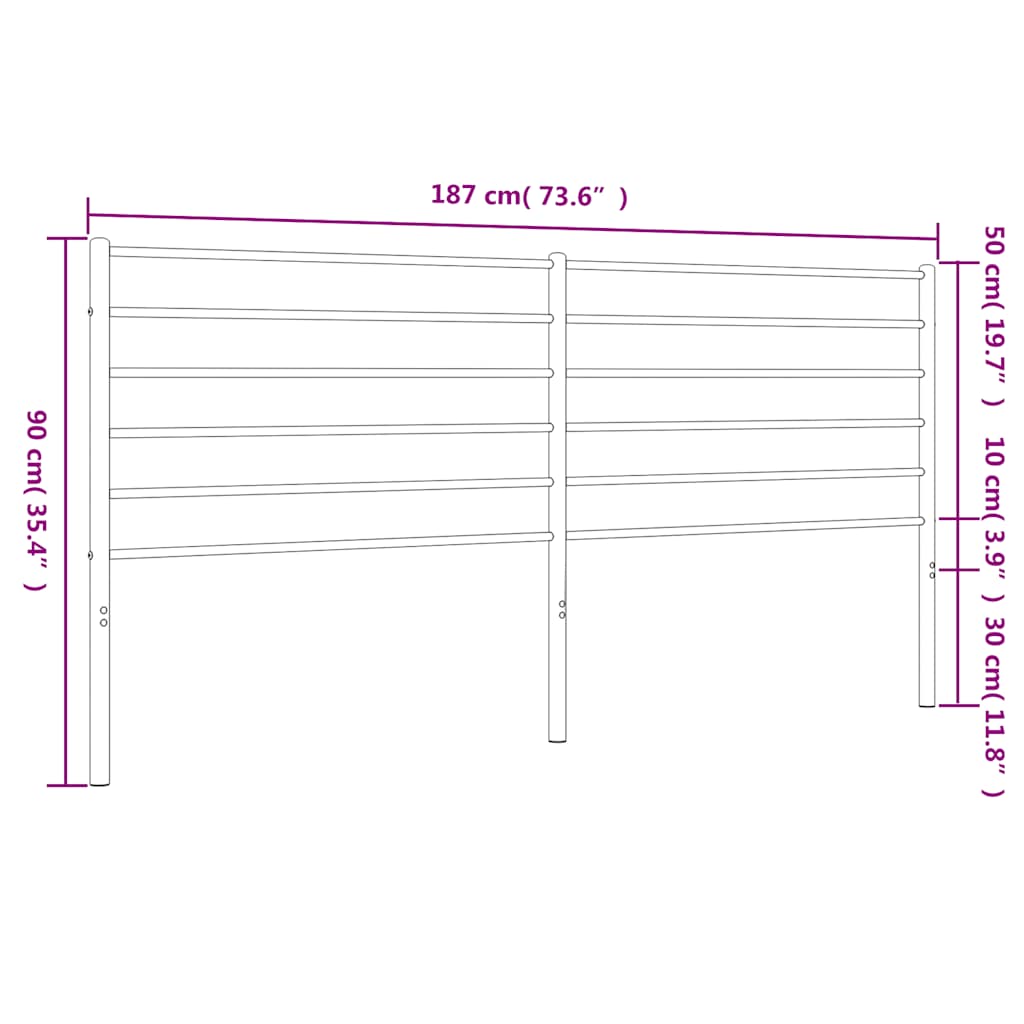 8720845787912_g_en_hd_5 vidaXL Metal Headboard Black 183 cm King - Image 7