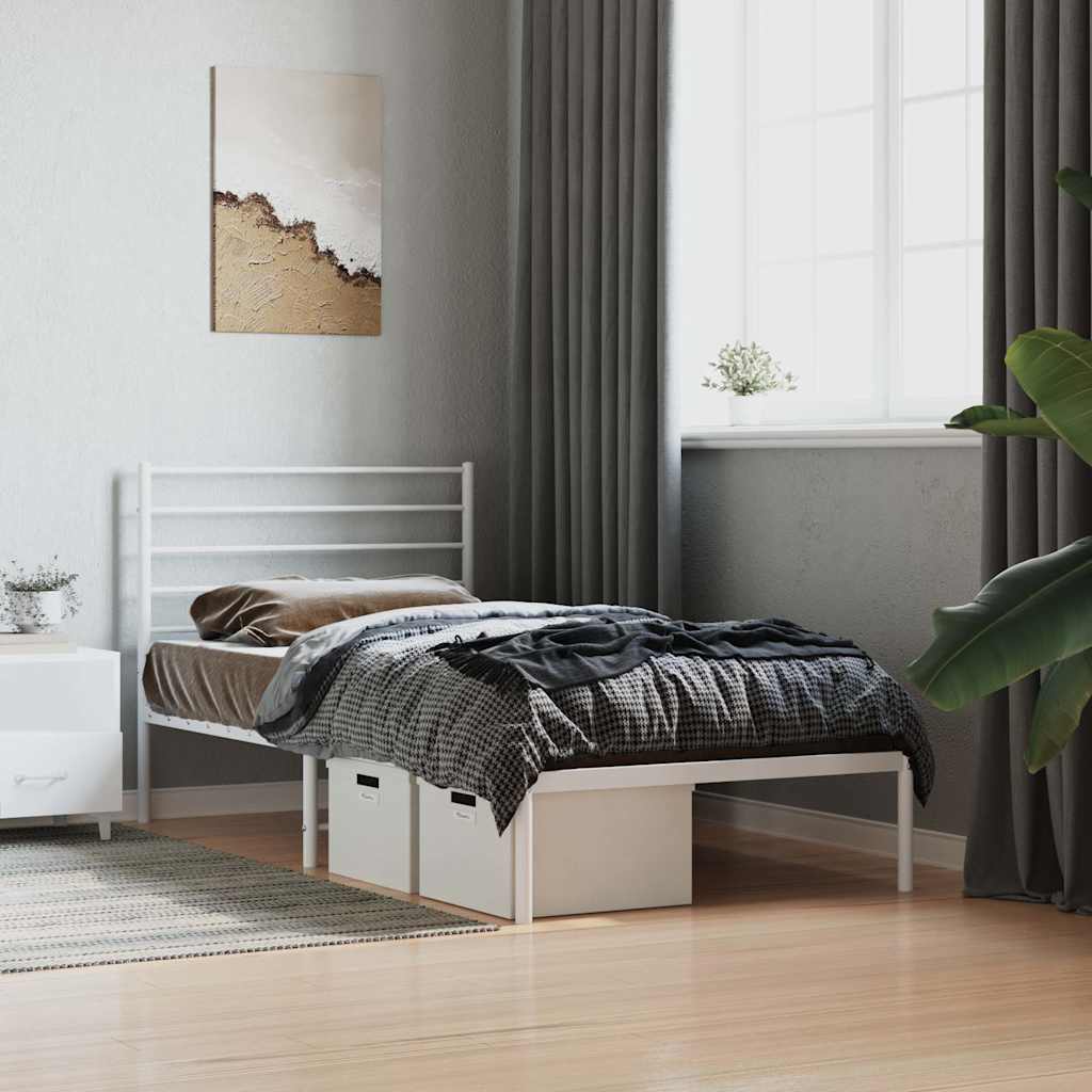 8720845787967_g_en_hd_2 vidaXL Metal Bed Frame without Mattress with Headboard White 90x190 cm - Image 4