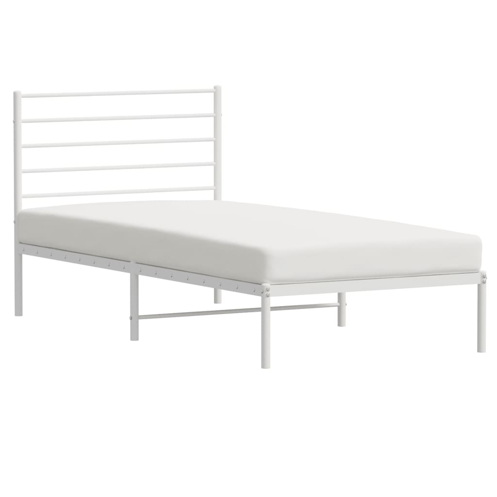 8720845788001_g_en_hd_3 vidaXL Metal Bed Frame without Mattress with Headboard White 107x203 cm King Single - Image 5