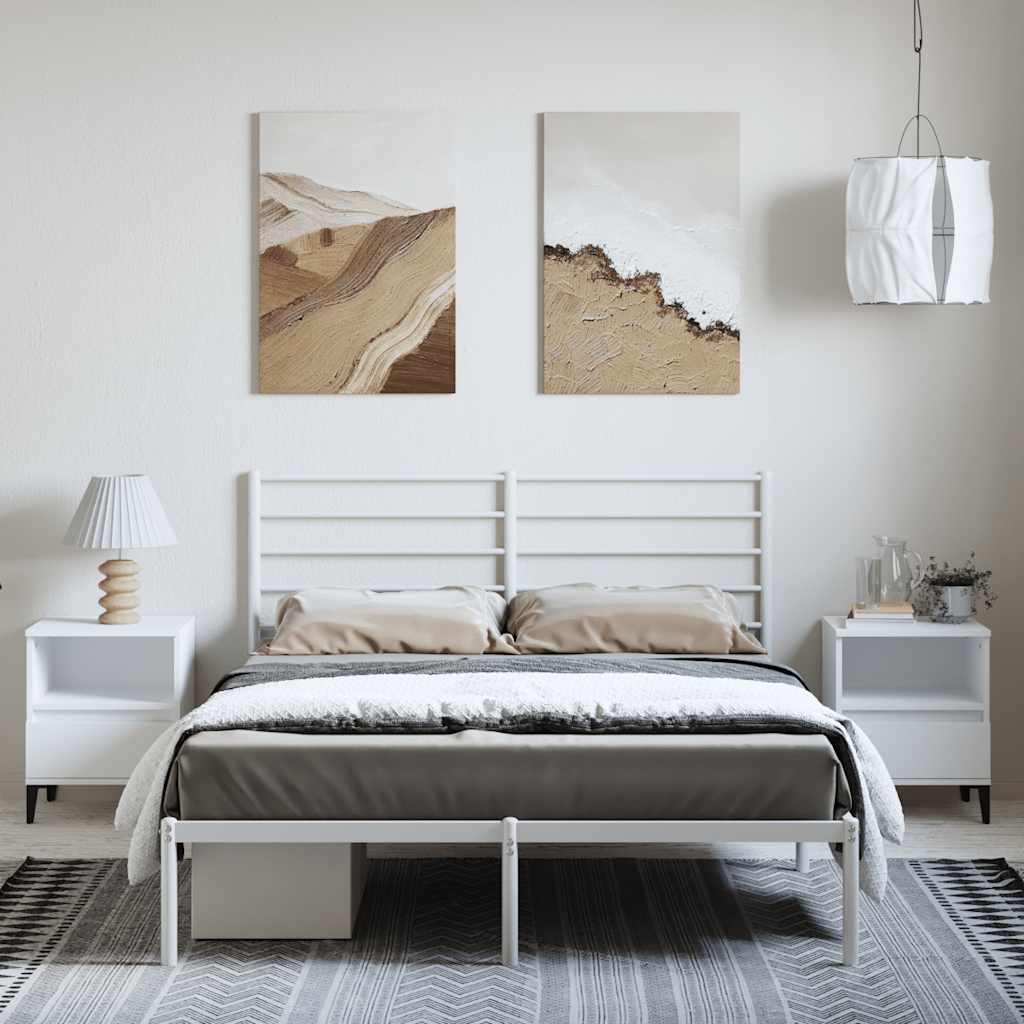 8720845788063_g_en_hd_1 vidaXL Metal Bed Frame without Mattress with Headboard White 150x200 cm - Image 3
