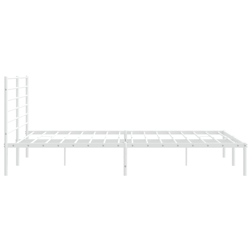 8720845788087_g_en_hd_5 vidaXL Metal Bed Frame without Mattress with Headboard White 183x203 cm King - Image 7
