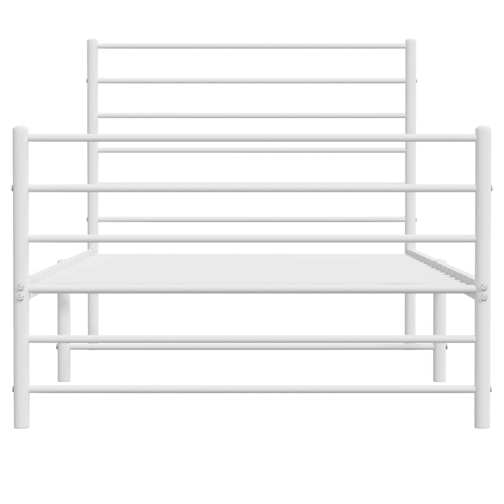 8720845788148_g_en_hd_4 vidaXL Metal Bed Frame without Mattress with Footboard White 90x190 cm - Image 6