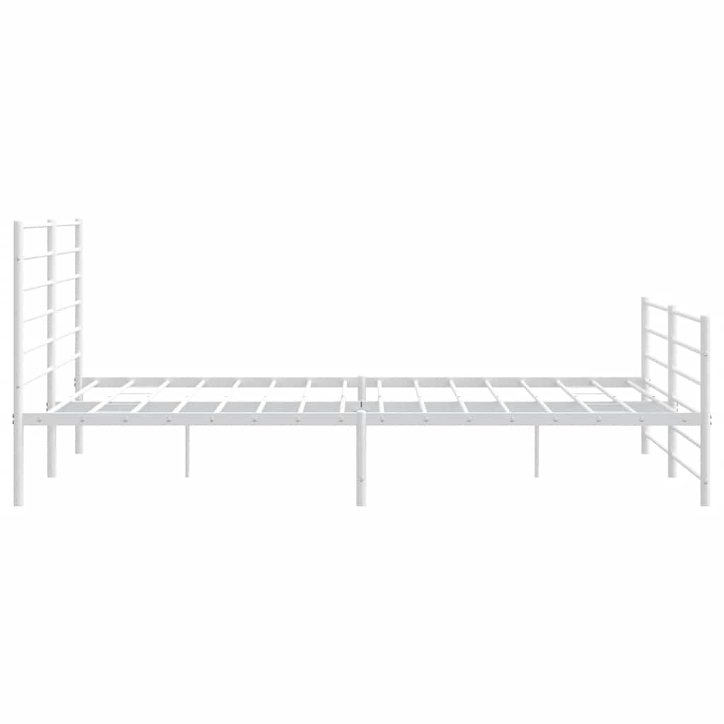 8720845788261_g_en_hd_5 vidaXL Metal Bed Frame without Mattress with Footboard White 183x203 cm King - Image 7