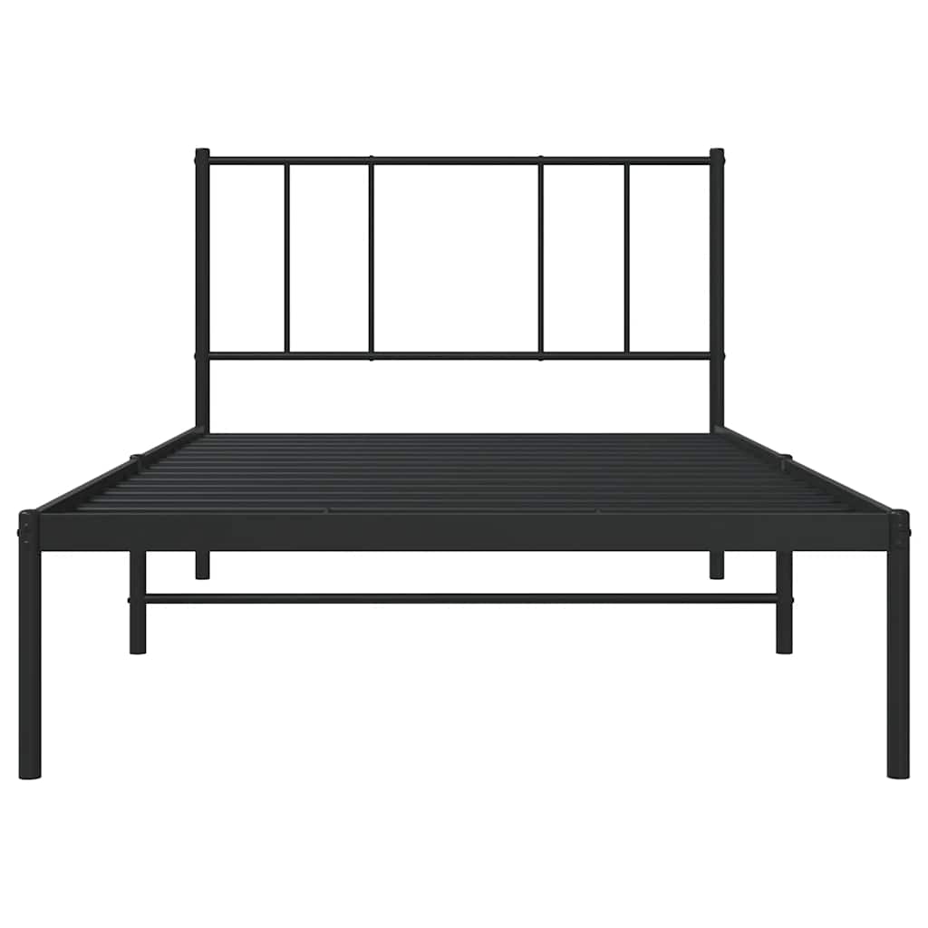 8720845788452_g_en_hd_4 vidaXL Metal Bed Frame without Mattress with Headboard Black 90x190 cm - Image 6