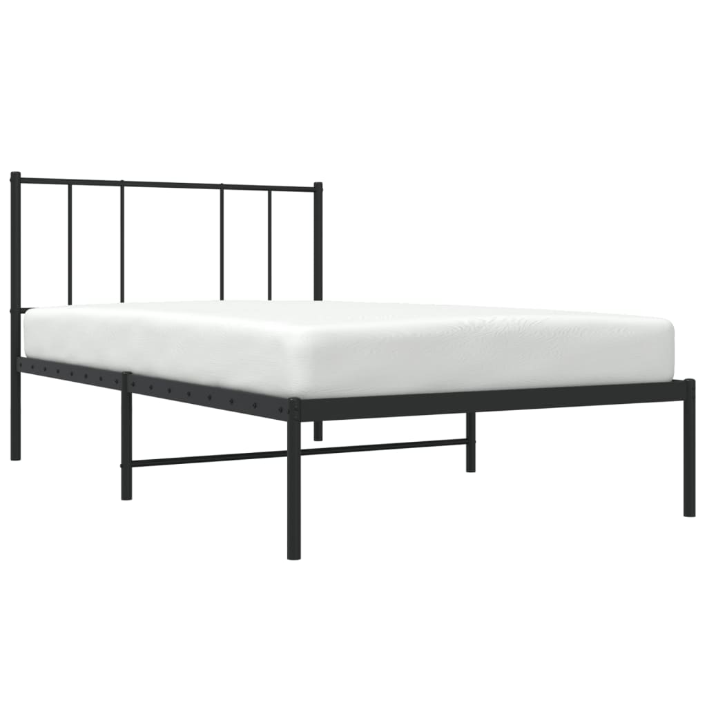 8720845788490_g_en_hd_3 vidaXL Metal Bed Frame without Mattress with Headboard Black 107x203 cm King Single - Image 5