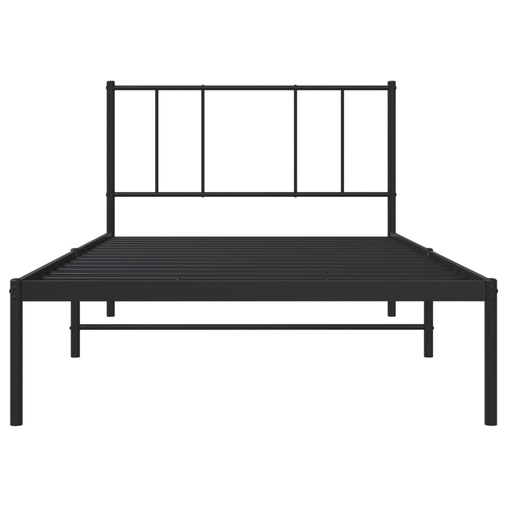 8720845788490_g_en_hd_4 vidaXL Metal Bed Frame without Mattress with Headboard Black 107x203 cm King Single - Image 6