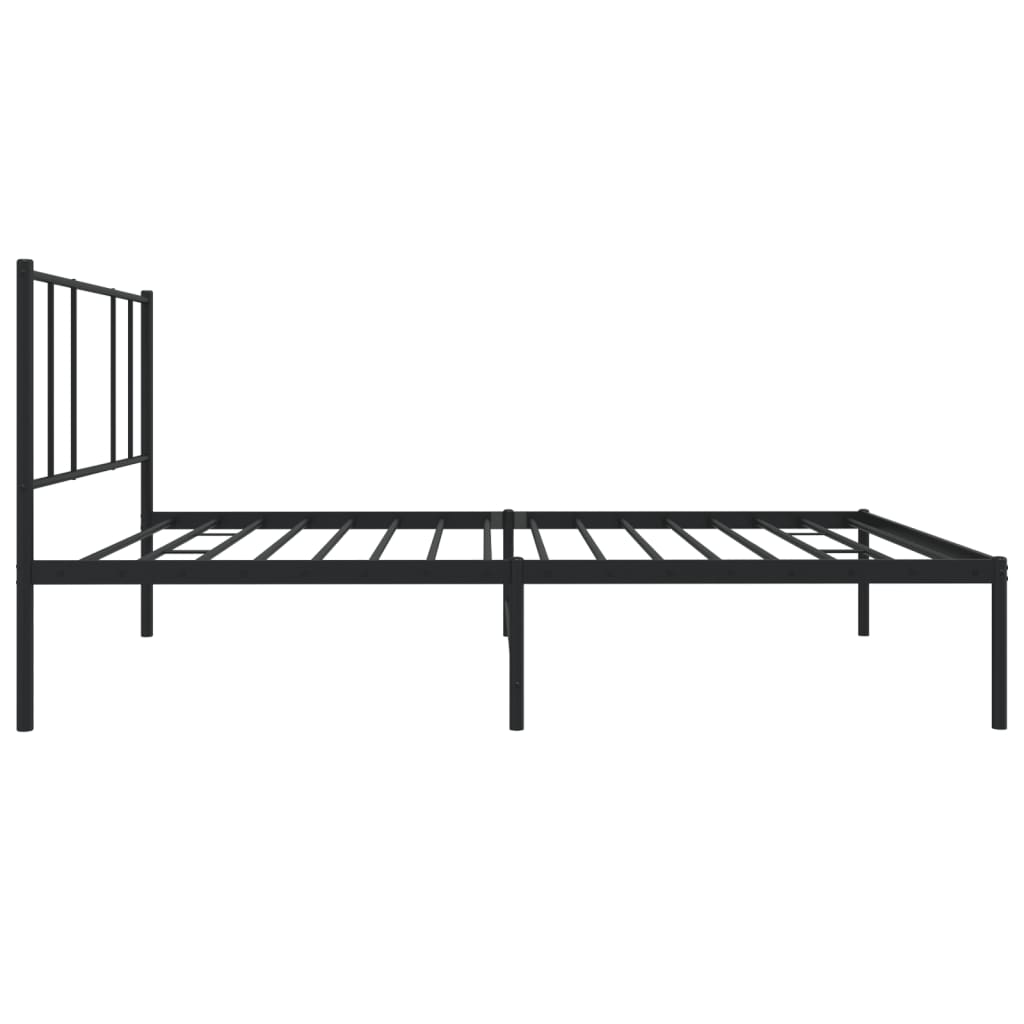 8720845788490_g_en_hd_5 vidaXL Metal Bed Frame without Mattress with Headboard Black 107x203 cm King Single - Image 7