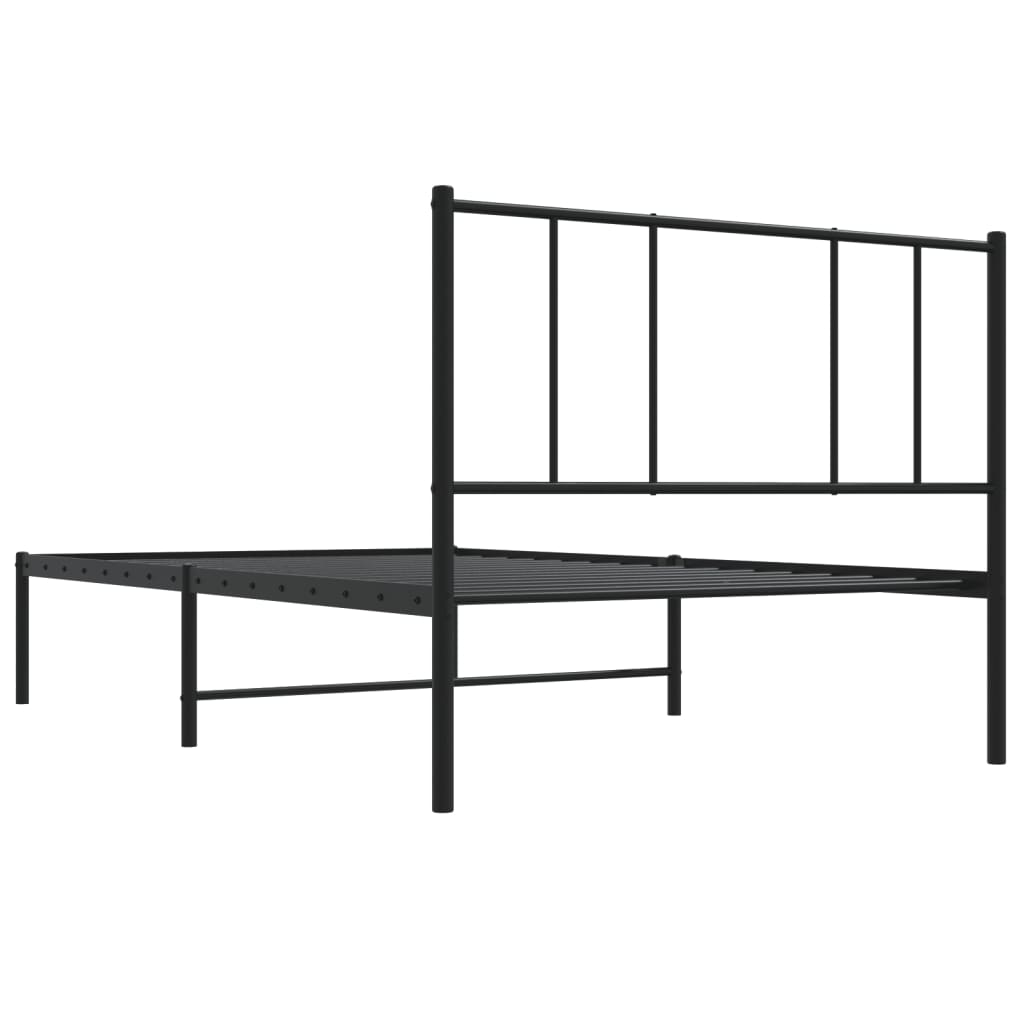 8720845788490_g_en_hd_6 vidaXL Metal Bed Frame without Mattress with Headboard Black 107x203 cm King Single - Image 8