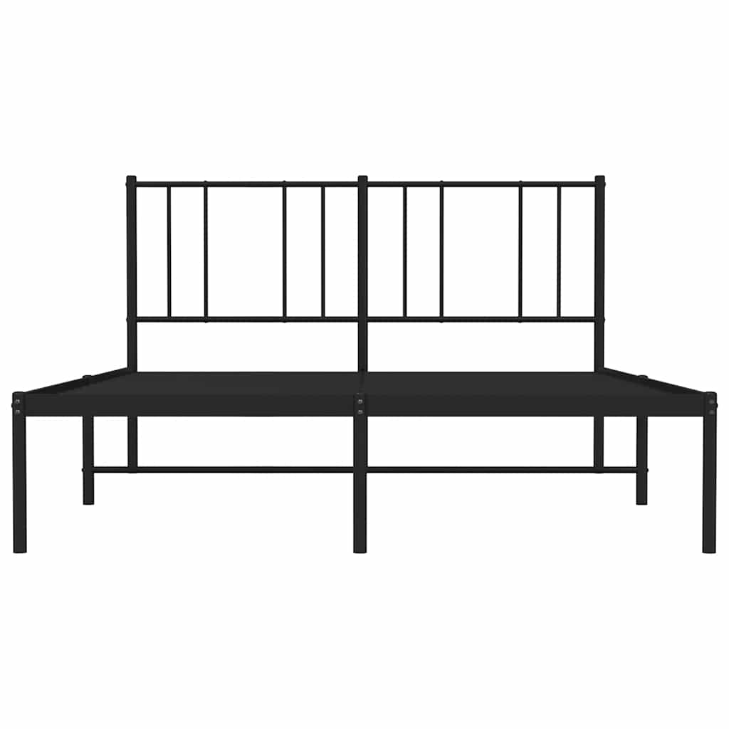 8720845788520_g_en_hd_4 vidaXL Metal Bed Frame without Mattress with Headboard Black 135x190 cm - Image 6