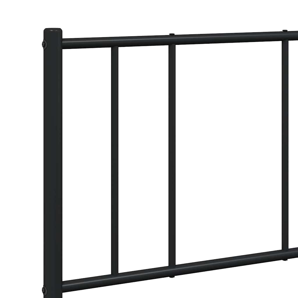 8720845788520_g_en_hd_7 vidaXL Metal Bed Frame without Mattress with Headboard Black 135x190 cm - Image 9
