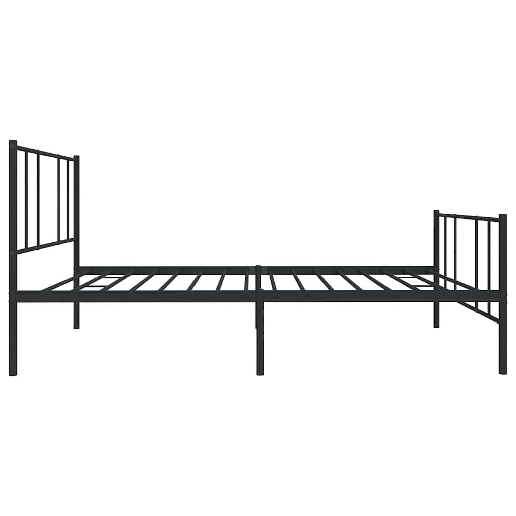 8720845788636_g_en_hd_5 vidaXL Metal Bed Frame without Mattress with Footboard Black 90x190 cm - Image 7