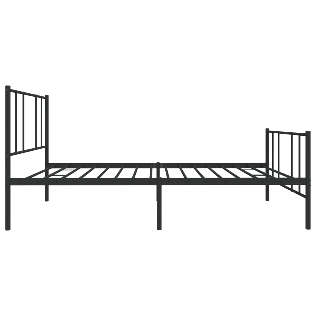 8720845788674_g_en_hd_5 vidaXL Metal Bed Frame without Mattress with Footboard Black 107x203 cm King Single - Image 7