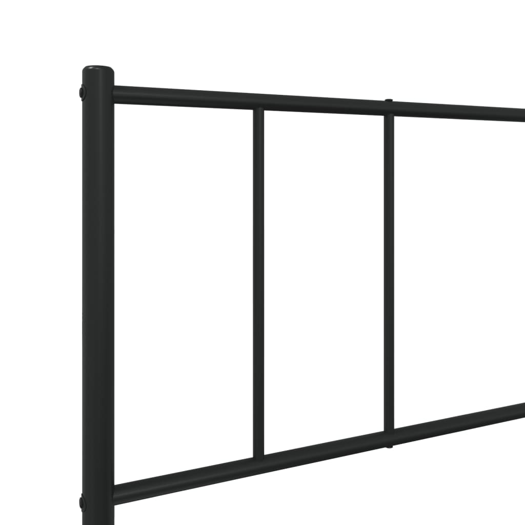 8720845788674_g_en_hd_7 vidaXL Metal Bed Frame without Mattress with Footboard Black 107x203 cm King Single - Image 9