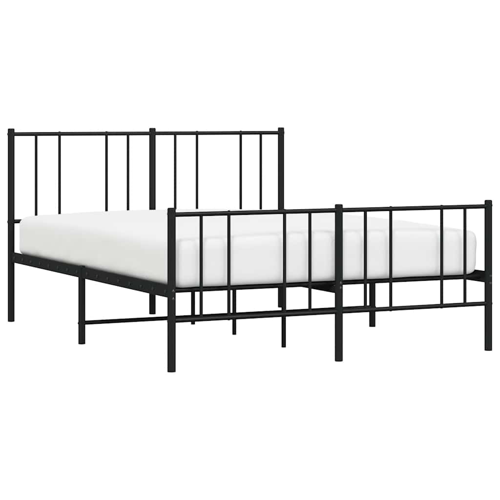 8720845788704_g_en_hd_3 vidaXL Metal Bed Frame without Mattress with Footboard Black 135x190 cm - Image 5