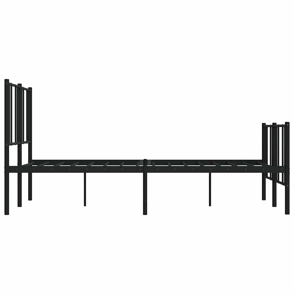 8720845788704_g_en_hd_5 vidaXL Metal Bed Frame without Mattress with Footboard Black 135x190 cm - Image 7