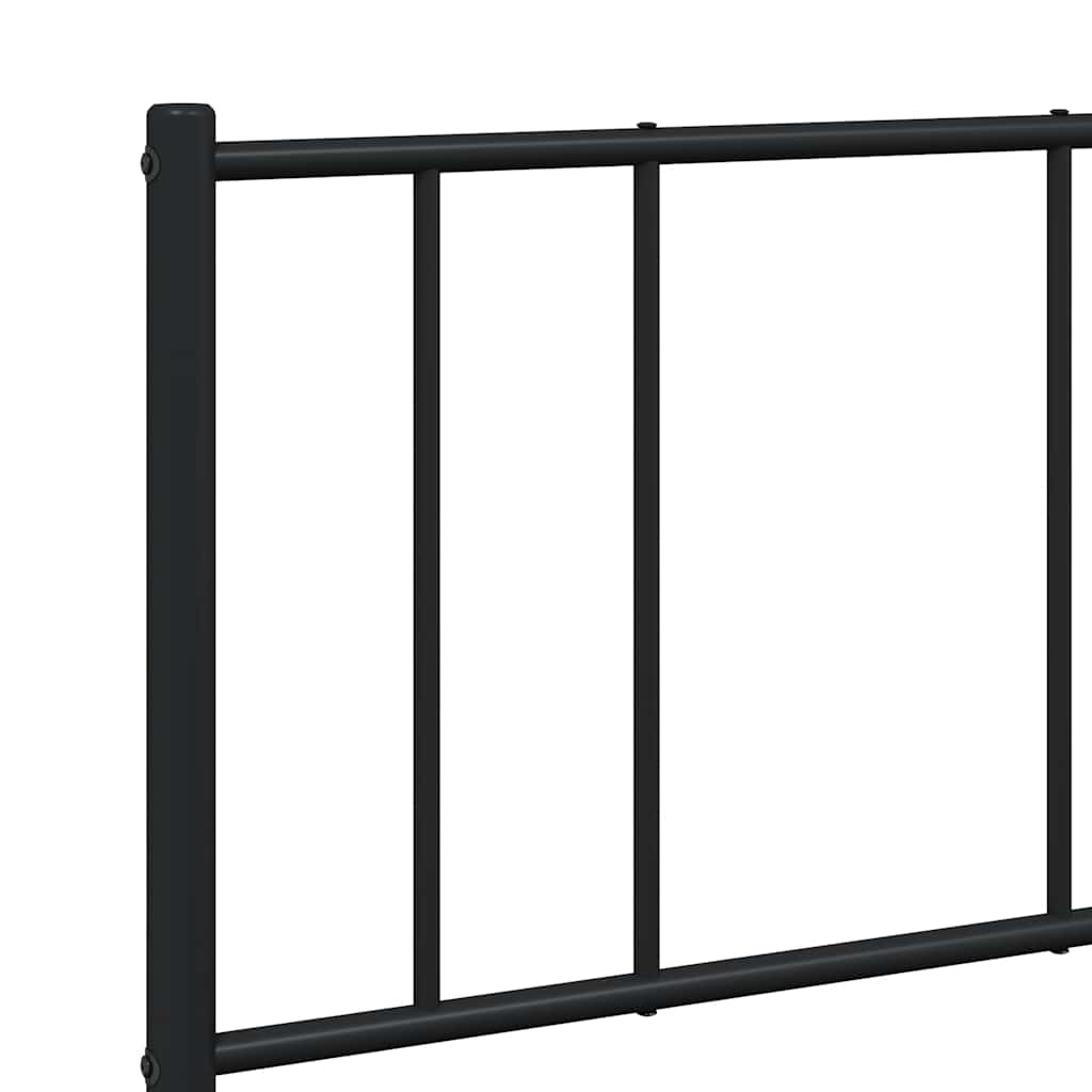 8720845788735_g_en_hd_7 vidaXL Metal Bed Frame without Mattress with Footboard Black 150x200 cm - Image 9