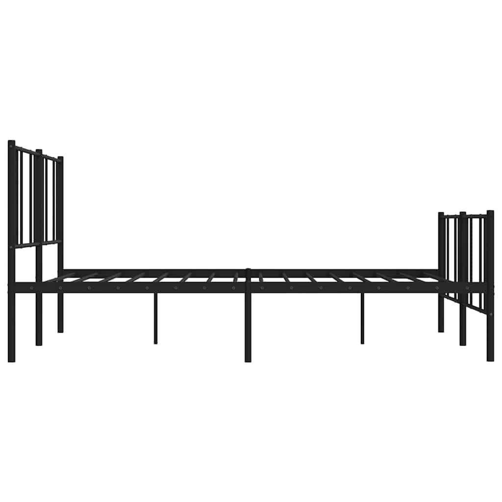 8720845788759_g_en_hd_5 vidaXL Metal Bed Frame without Mattress with Footboard Black 183x203 cm King - Image 7