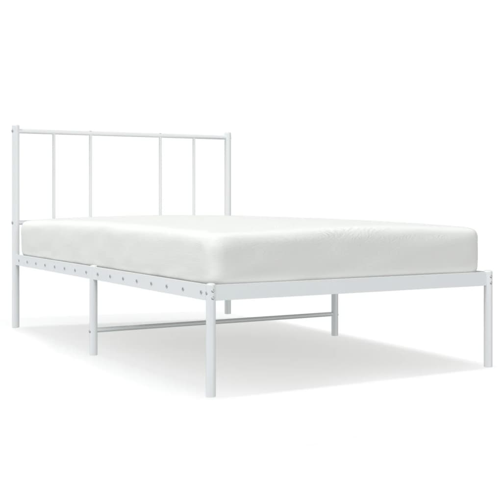 8720845788940_a_en_hd_1 vidaXL Metal Bed Frame without Mattress with Headboard White 90x190 cm - Image 2