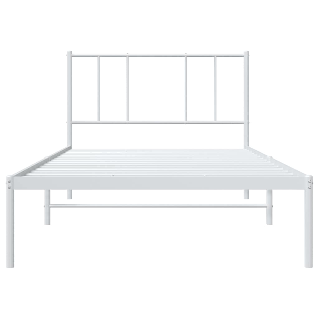 8720845788940_g_en_hd_4 vidaXL Metal Bed Frame without Mattress with Headboard White 90x190 cm - Image 6