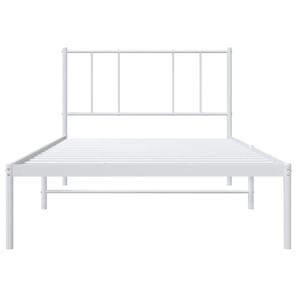 8720845788988_g_en_hd_4 vidaXL Metal Bed Frame without Mattress with Headboard White 107x203 cm King Single - Image 6