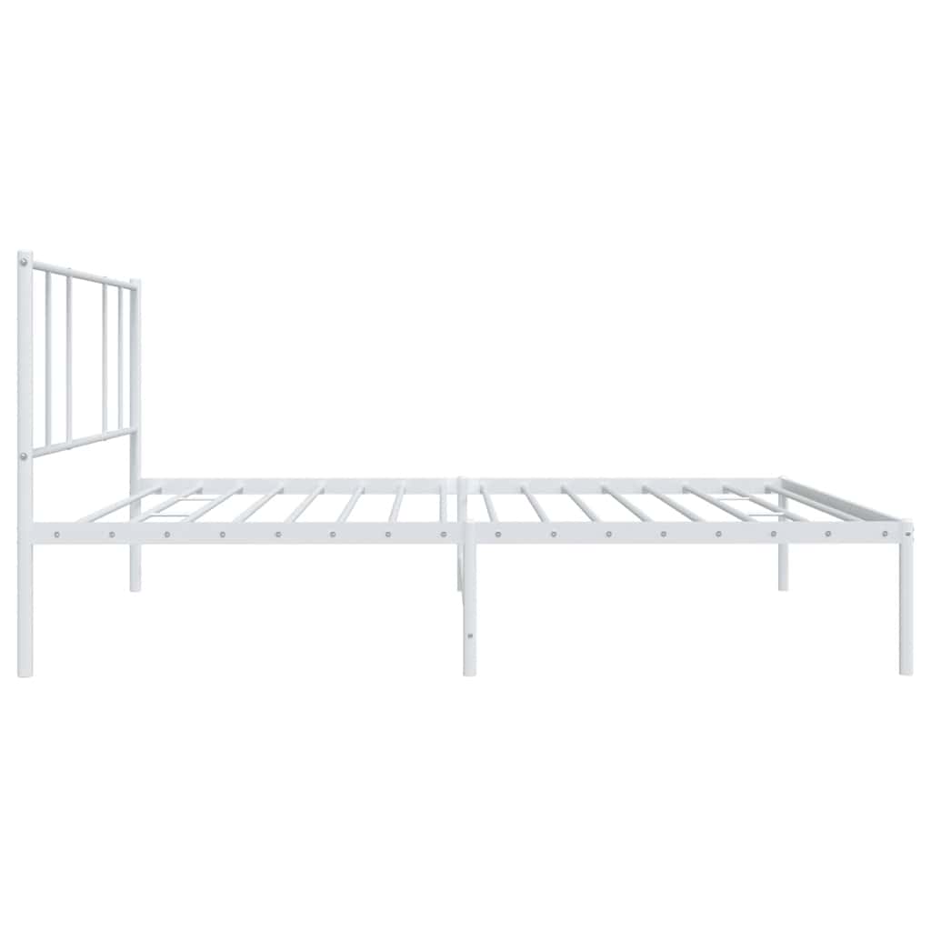 8720845788988_g_en_hd_5 vidaXL Metal Bed Frame without Mattress with Headboard White 107x203 cm King Single - Image 7