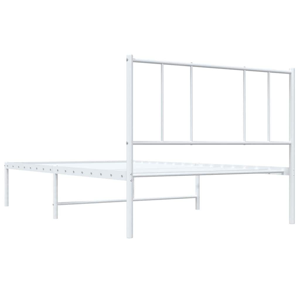 8720845788988_g_en_hd_6 vidaXL Metal Bed Frame without Mattress with Headboard White 107x203 cm King Single - Image 8