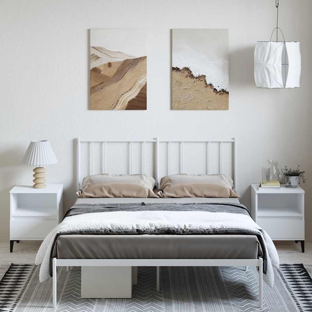 8720845789046_g_en_hd_1 vidaXL Metal Bed Frame without Mattress with Headboard White 150x200 cm - Image 3