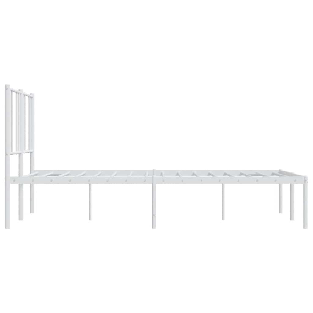 8720845789046_g_en_hd_6 vidaXL Metal Bed Frame without Mattress with Headboard White 150x200 cm - Image 8