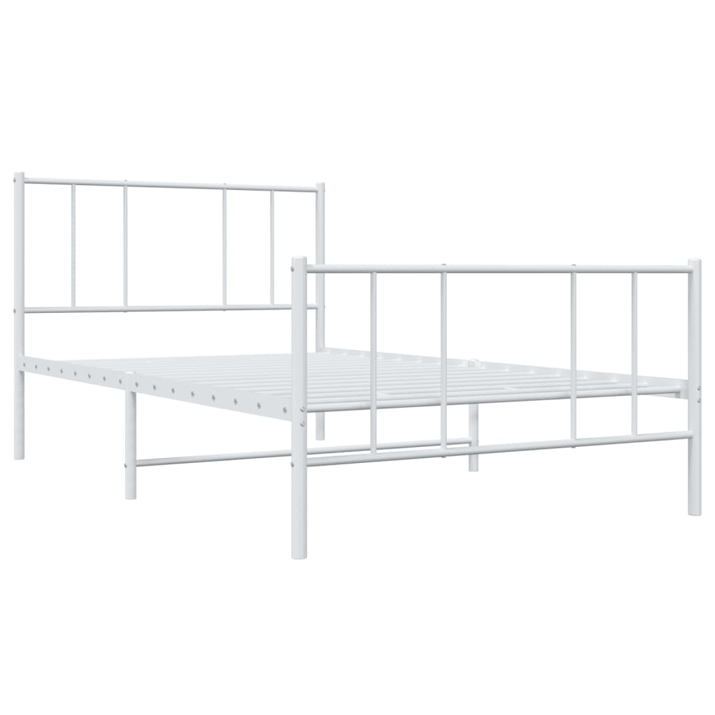 8720845789169_g_en_hd_1 vidaXL Metal Bed Frame without Mattress with Footboard White 107x203 cm King Single - Image 3