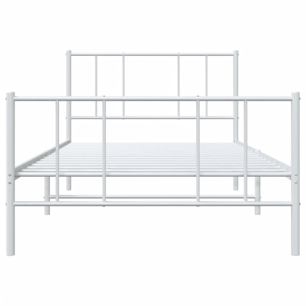 8720845789169_g_en_hd_4 vidaXL Metal Bed Frame without Mattress with Footboard White 107x203 cm King Single - Image 6