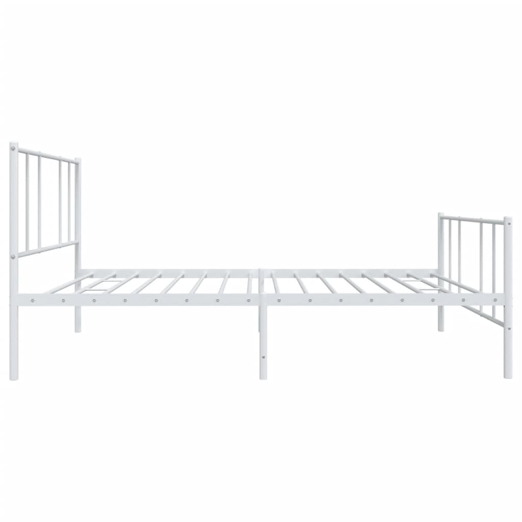 8720845789169_g_en_hd_5 vidaXL Metal Bed Frame without Mattress with Footboard White 107x203 cm King Single - Image 7