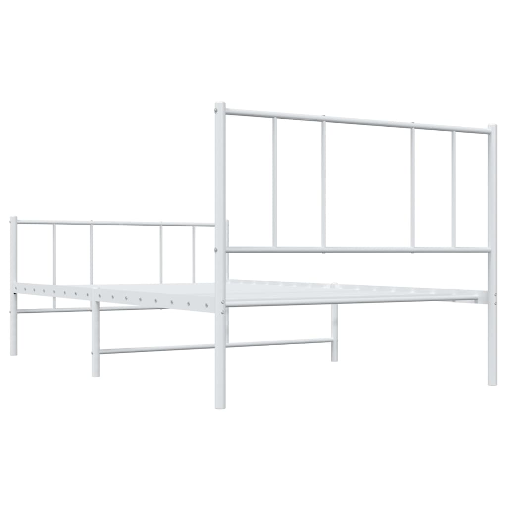 8720845789169_g_en_hd_6 vidaXL Metal Bed Frame without Mattress with Footboard White 107x203 cm King Single - Image 8
