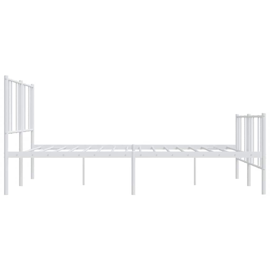 8720845789244_g_en_hd_5 vidaXL Metal Bed Frame without Mattress with Footboard White 183x203 cm King - Image 7