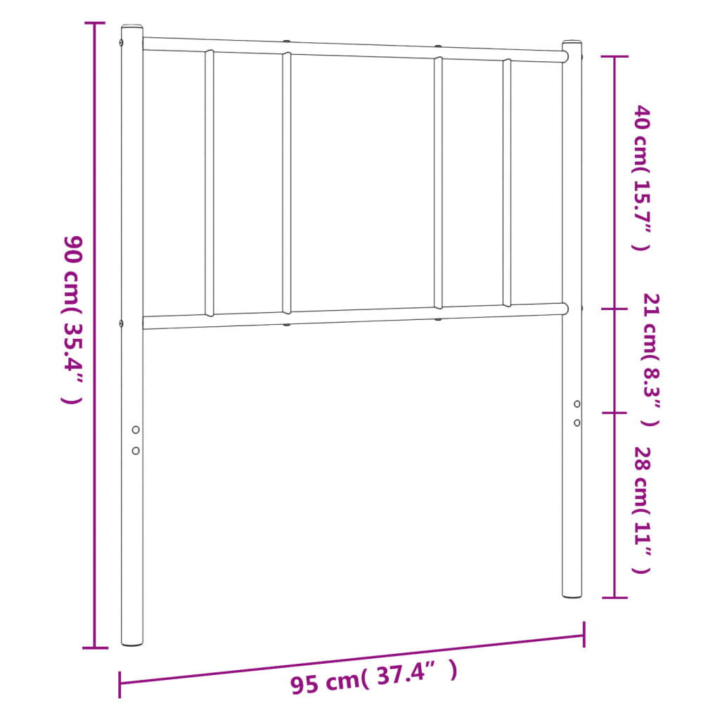 8720845789305_g_en_hd_5 vidaXL Metal Headboard White 90 cm - Image 7