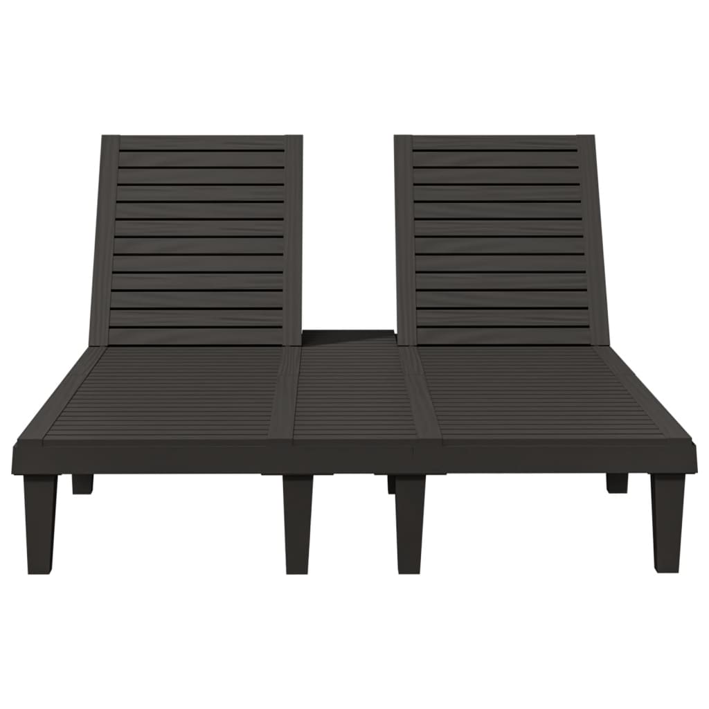 8720845789459_g_en_hd_2 vidaXL Double Sun Lounger Black 155x138x83 cm Polypropylene - Image 4
