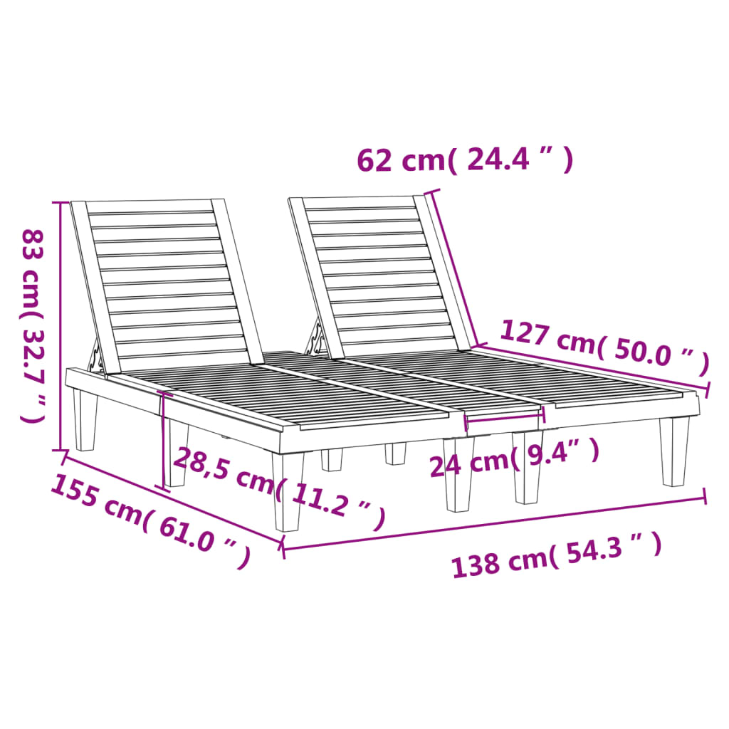 8720845789459_g_en_hd_8 vidaXL Double Sun Lounger Black 155x138x83 cm Polypropylene - Image 10