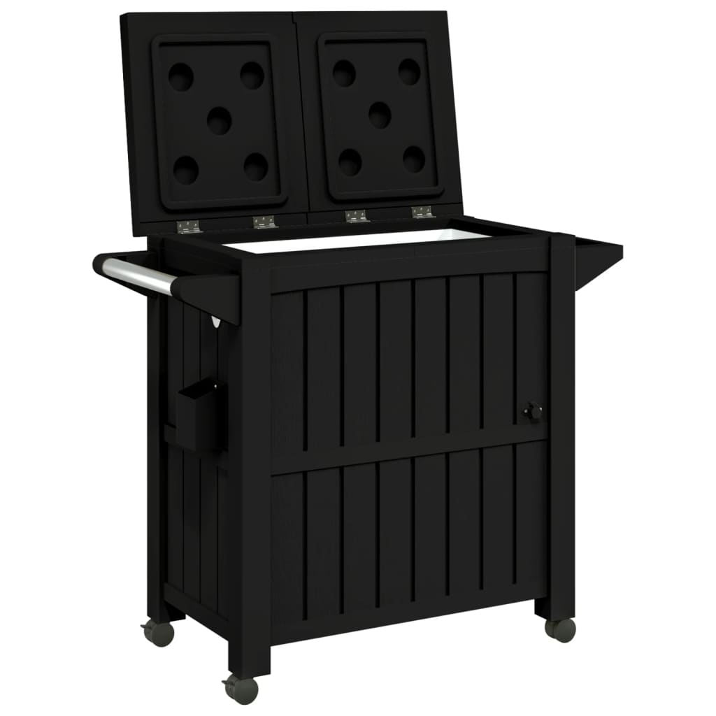 8720845789640_a_en_hd_1 vidaXL 3-in-1 Serving Cart Black Polypropylene - Image 2