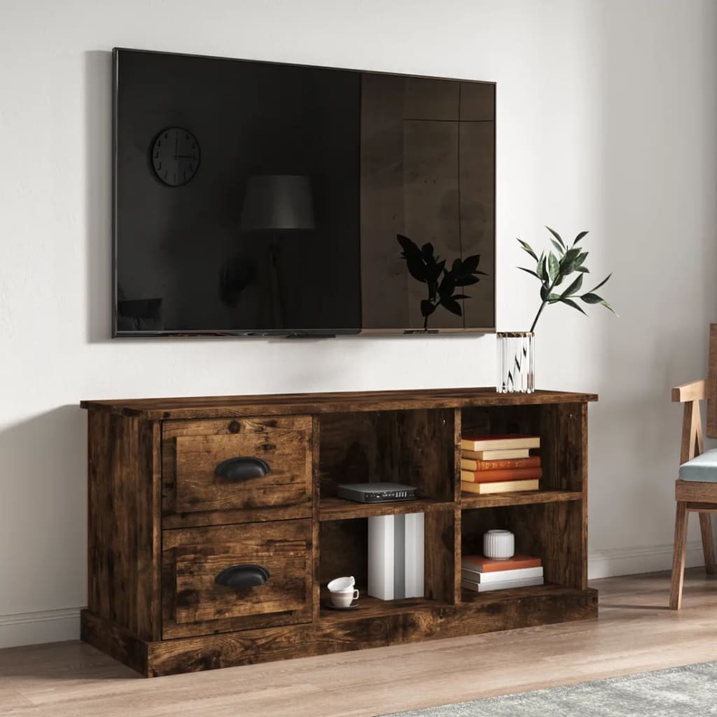 8720845790714_m_en_hd_1 vidaXL TV Cabinet Smoked Oak 102x35.5x47.5 cm Engineered Wood - Image 1