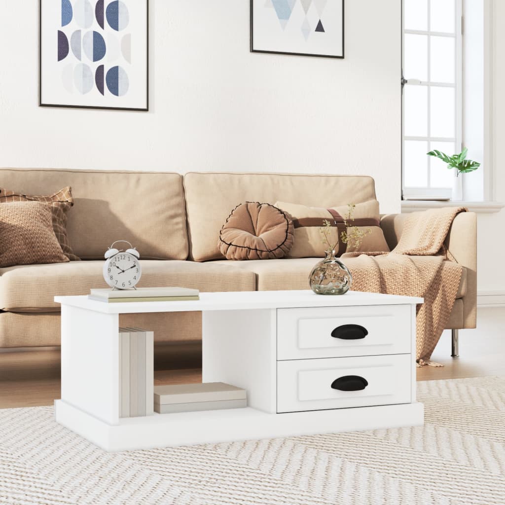 8720845791308_m_en_hd_1 vidaXL Coffee Table White 90x50x35 cm Engineered Wood - Image 1