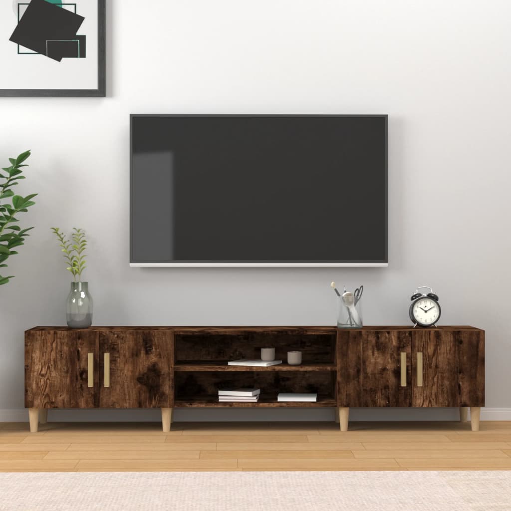 8720845791513_m_en_hd_1 vidaXL TV Cabinet Smoked Oak 180x31.5x40 cm Engineered Wood - Image 1