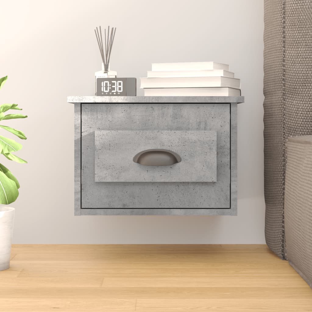 8720845792749_m_en_hd_1 vidaXL Wall-mounted Bedside Cabinet Concrete Grey 41.5x36x28cm - Image 1