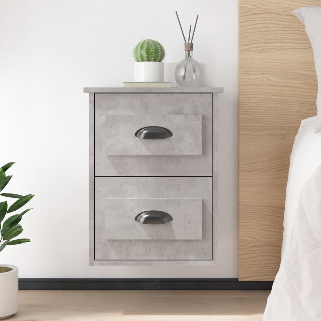 8720845792916_m_en_hd_1 vidaXL Wall-mounted Bedside Cabinets 2 pcs Concrete Grey 41.5x36x53cm - Image 1