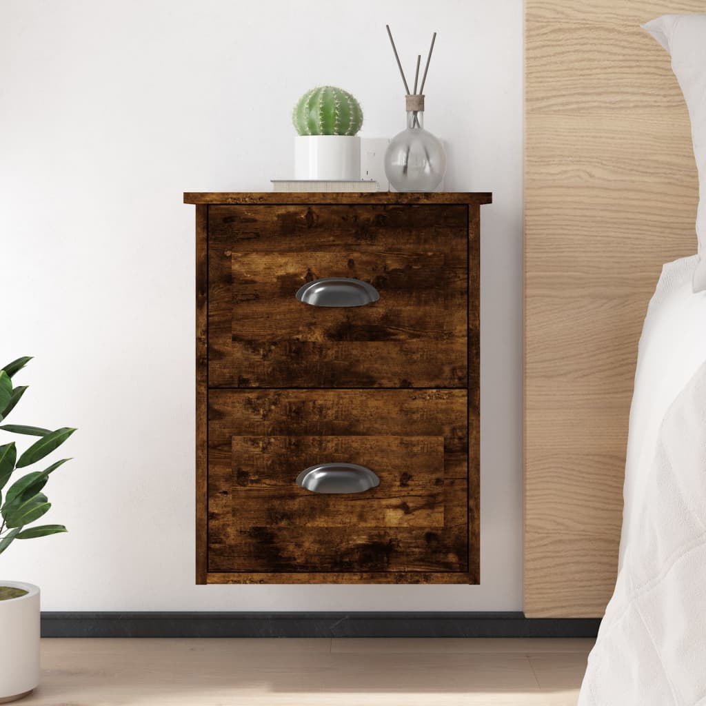 8720845792930_m_en_hd_1 vidaXL Wall-mounted Bedside Cabinets 2 pcs Smoked Oak 41.5x36x53cm - Image 1