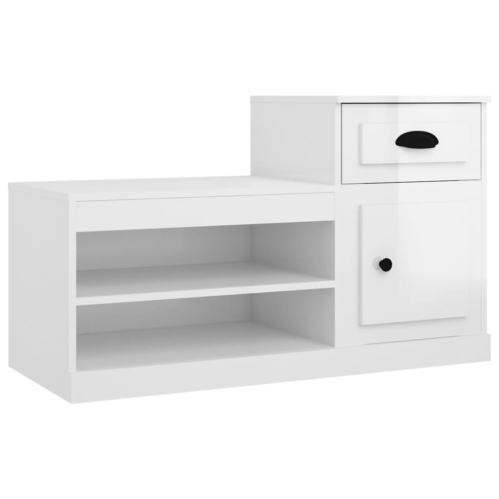 8720845793081_a_en_hd_1 vidaXL Shoe Cabinet High Gloss White 100x42x60 cm Engineered Wood - Image 2