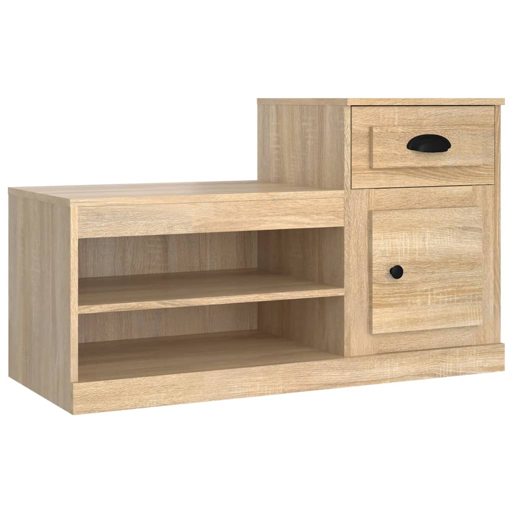 8720845793098_a_en_hd_1 vidaXL Shoe Cabinet Sonoma Oak 100x42x60 cm Engineered Wood - Image 2