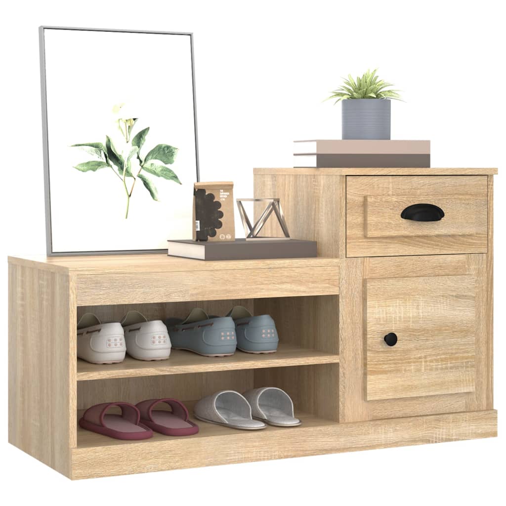 8720845793098_g_en_hd_2 vidaXL Shoe Cabinet Sonoma Oak 100x42x60 cm Engineered Wood - Image 5